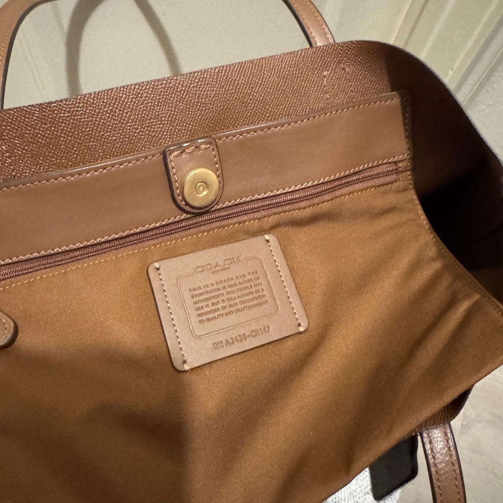 Coach Brown Signature Tote - Picture 5 of 10